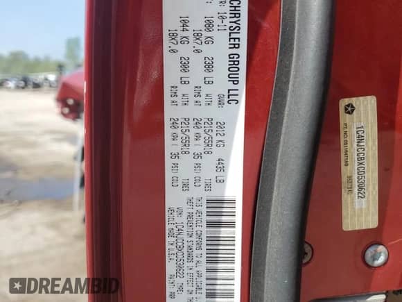 2012 Jeep Compass Limited с VIN 1C4NJCCBXCD530622, выставлен на аукционе Copart как лот 64464045 с пробегом 118 124 миль миль и Списание • Salvage title. История ставок и продаж доступна на DreamBid. Изображение 12.