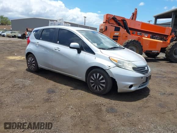 2014 Nissan Note SV with VIN 3N1CE2CPXEL411843, listed as a IAAI auction lot 42162190 with 91,514 mi miles and . Bid and sale history available at DreamBid. Image 1.