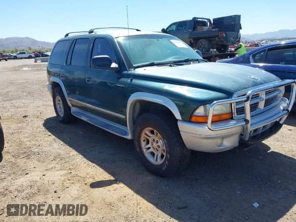 2002 Dodge Durango with VIN 1B4HS58Z52F160112, listed as a IAAI auction lot 41828209 with 145,081 mi miles and . Bid and sale history available at DreamBid. Image 1.