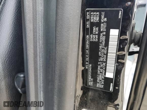 2012 Volvo S60 T5 с VIN YV1622FS7C2045786, выставлен на аукционе Copart как лот 62177595 с пробегом 117 284 миль миль и Списание • Salvage title. История ставок и продаж доступна на DreamBid. Изображение 12.