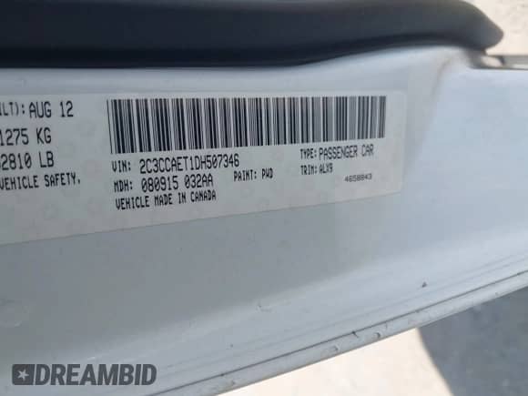 2013 Chrysler 300 C с VIN 2C3CCAET1DH507346, выставлен на аукционе IAAI как лот 42421323 с пробегом 143 269 миль миль и . История ставок и продаж доступна на DreamBid. Изображение 9.