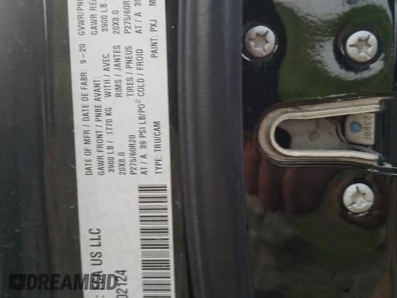 2020 Ram 1500 Tradesman z VIN 3C6RR7KT8LG302124, wystawiony jako Copart lot #60095195 z przebiegiem 127 322 mil mil oraz Szkoda całkowita • Salvage title. Historia ofert i sprzedaży dostępna na DreamBid. Obrazek 12.