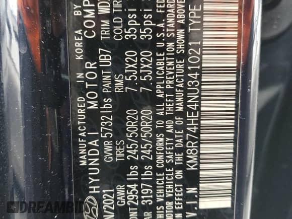 2022 Hyundai Palisade Calligraphy with VIN KM8R74HE4NU341021, listed as a Copart auction lot 71644975 with 44,307 mi miles and Salvage title. Bid and sale history available at DreamBid. Image 14.