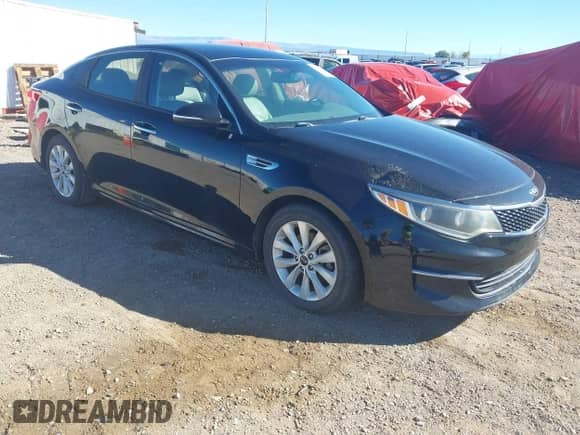 2016 Kia Optima EX with VIN 5XXGU4L39GG058908, listed as a IAAI auction lot 43449438 with 125,909 mi miles and . Bid and sale history available at DreamBid. Image 1.