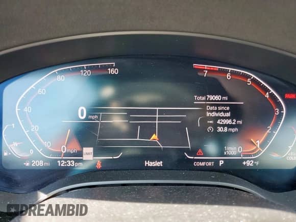 2020 BMW 5 Series 540i with VIN WBAJS1C04LCD37922, listed as a Copart auction lot 71600845 with 79,060 mi miles and Salvage title. Bid and sale history available at DreamBid. Image 9.