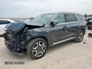2023 Hyundai Palisade Limited with VIN KM8R54GE3PU586287, listed as a Copart auction lot 66697445 with 34,394 mi miles and Salvage title. Bid and sale history available at DreamBid. Image 1.