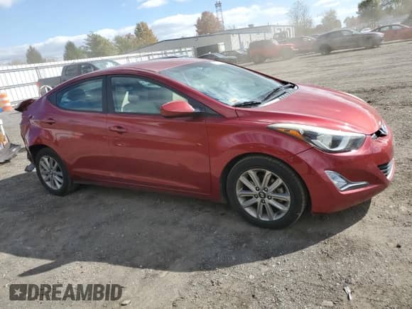2016 Hyundai Elantra SE with VIN 5NPDH4AE0GH722769, listed as a Copart auction lot 89739865 with 84,045 mi miles and Salvage title. Bid and sale history available at DreamBid. Image 4.