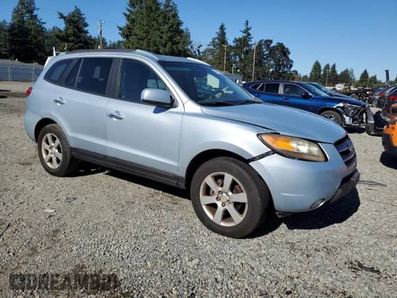 2007 Hyundai Santa Fe SE with VIN 5NMSH13EX7H086197, listed as a Copart auction lot 86501385 with 91,913 mi miles and Salvage title. Bid and sale history available at DreamBid. Image 4.