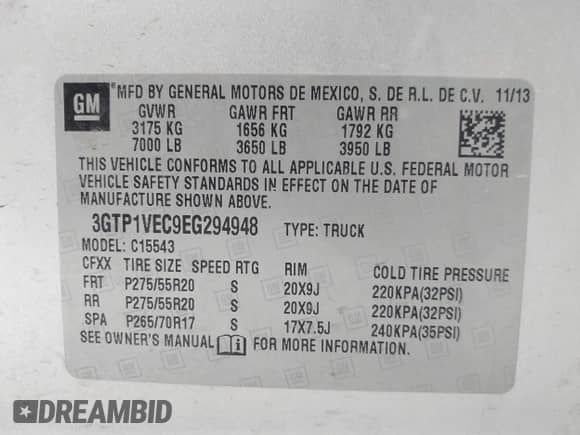 2014 GMC Sierra 1500 SLT с VIN 3GTP1VEC9EG294948, выставлен на аукционе IAAI как лот 42374611 с пробегом 107 337 миль миль и . История ставок и продаж доступна на DreamBid. Изображение 9.