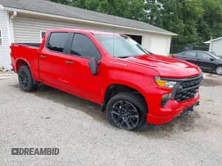 2024 Chevrolet Silverado 1500 Custom with VIN 3GCPDBEK1RG356751, listed as a IAAI auction lot 42751475 with 24,721 mi miles and . Bid and sale history available at DreamBid. Image 1.