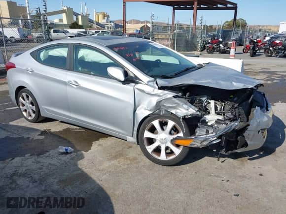 2013 Hyundai Elantra GLS with VIN 5NPDH4AE0DH411676, listed as a IAAI auction lot 42966995 with 59,074 mi miles and . Bid and sale history available at DreamBid. Image 1.
