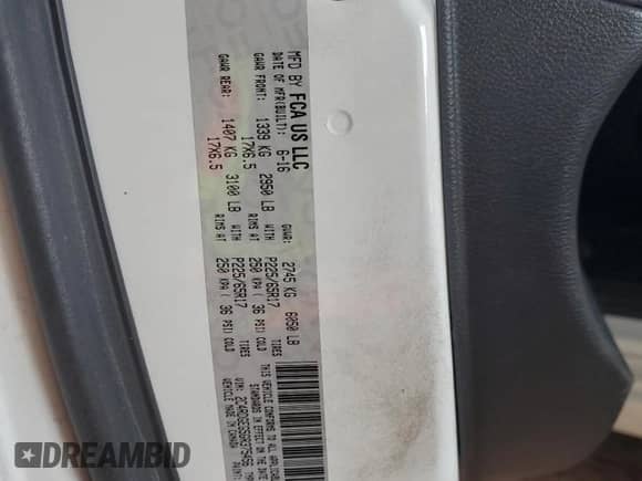 2016 Dodge Grand Caravan R/T с VIN 2C4RDGEG5GR375456, выставлен на аукционе Copart как лот 86118765 с пробегом 170 357 миль миль и Списание • Salvage title. История ставок и продаж доступна на DreamBid. Изображение 13.