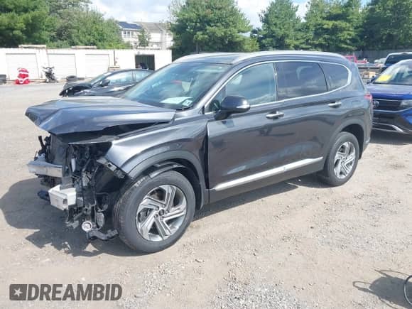 2021 Hyundai Santa Fe SEL with VIN 5NMS3DAJ3MH352798, listed as a IAAI auction lot 43106673 with 54,633 mi miles and . Bid and sale history available at DreamBid. Image 20.