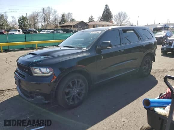 2019 Dodge Durango R/T with VIN 1C4SDJCT9KC768635, listed as a Copart auction lot 52322165 with 103,053 mi miles and Salvage title. Bid and sale history available at DreamBid. Image 1.