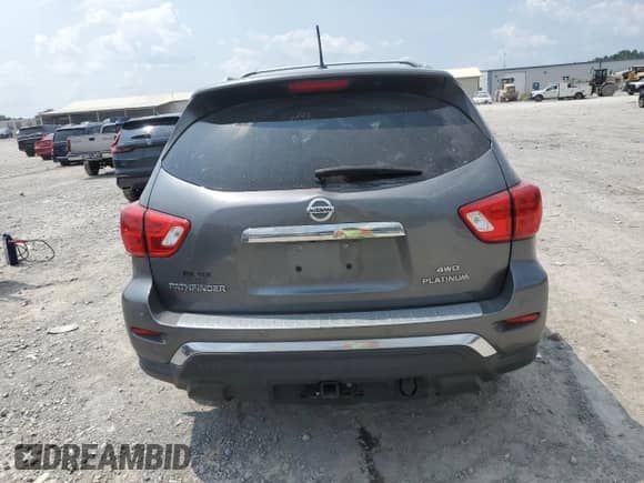 2018 Nissan Pathfinder Platinum with VIN 5N1DR2MM5JC642113, listed as a Copart auction lot 59634565 with 92,274 mi miles and Salvage title. Bid and sale history available at DreamBid. Image 6.