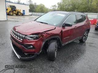 2022 Jeep Compass Limited with VIN 3C4NJDCB8NT225929, listed as a Copart auction lot 84207015 with 74,852 mi miles and Salvage title. Bid and sale history available at DreamBid. Image 1.