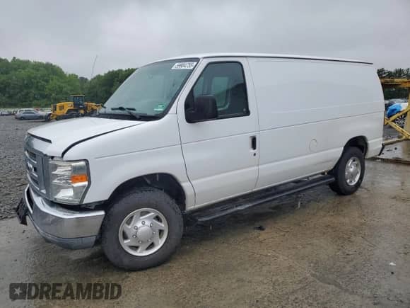 2010 Ford Econoline Cargo Commercial with VIN 1FTNE2EW2ADA36668, listed as a Copart auction lot 59904755 with 41,419 mi miles and Salvage title. Bid and sale history available at DreamBid. Image 1.
