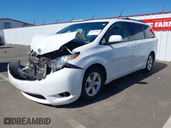 2011 Toyota Sienna LE with VIN 5TDKK3DC5BS156172, listed as a IAAI auction lot 43237005 with 159,013 mi miles and . Bid and sale history available at DreamBid. Image 2.