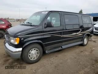 1999 Ford Econoline Cargo z VIN 1FDRE14W6XHA56562, wystawiony jako Copart lot #75185804 z przebiegiem 153 673 mil mil oraz Czysty tytuł • Clean title. Historia ofert i sprzedaży dostępna na DreamBid. Obrazek 1.
