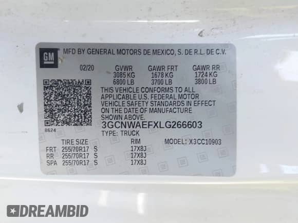 2020 Chevrolet Silverado 1500 Work Truck с VIN 3GCNWAEFXLG266603, выставлен на аукционе IAAI как лот 40771640 с пробегом 95 746 миль миль и . История ставок и продаж доступна на DreamBid. Изображение 9.