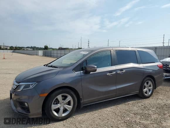 2019 Honda Odyssey EX-L with VIN 5FNRL6H7XKB031649, listed as a Copart auction lot 67811445 with 99,259 mi miles and Salvage title. Bid and sale history available at DreamBid. Image 1.
