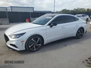 2021 Hyundai Sonata SEL Plus с VIN 5NPEJ4J20MH125051, выставлен на аукционе Copart как лот 80538185 с пробегом 52 256 миль миль и Списание • Salvage title. История ставок и продаж доступна на DreamBid. Изображение 1.