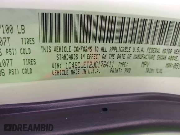 2018 Dodge Durango Citadel Anodized Platinum с VIN 1C4SDJET2JC176411, выставлен на аукционе IAAI как лот 40834965 с пробегом 108 217 миль миль и . История ставок и продаж доступна на DreamBid. Изображение 9.