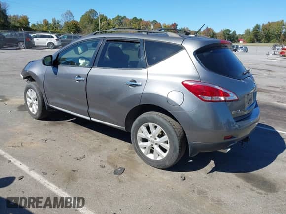 2014 Nissan Murano SV with VIN JN8AZ1MU6EW415359, listed as a IAAI auction lot 43471334 with 82,847 mi miles and . Bid and sale history available at DreamBid. Image 3.