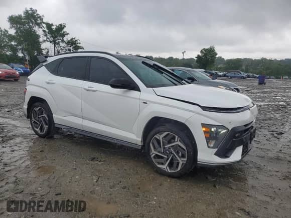 2024 Hyundai Kona N Line with VIN KM8HACA30RU174307, listed as a Copart auction lot 56714295 with 12,788 mi miles and Salvage title. Bid and sale history available at DreamBid. Image 4.