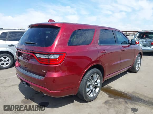 2019 Dodge Durango GT Plus with VIN 1C4RDHDGXKC582353, listed as a IAAI auction lot 42140686 with 117,553 mi miles and . Bid and sale history available at DreamBid. Image 4.