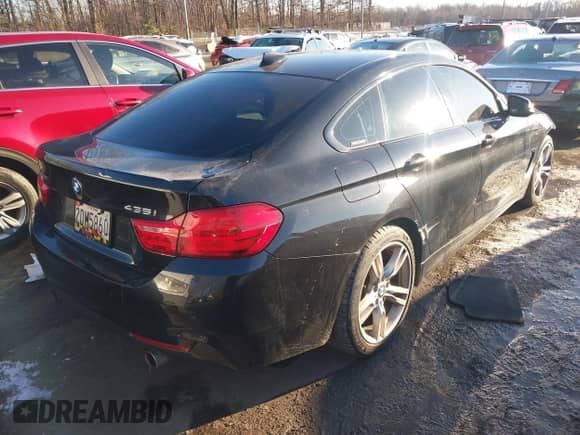 2015 BMW 4 Series 435i xDrive with VIN WBA4B3C51FGV48381, listed as a IAAI auction lot 41259797 with 235,528 mi miles and . Bid and sale history available at DreamBid. Image 4.