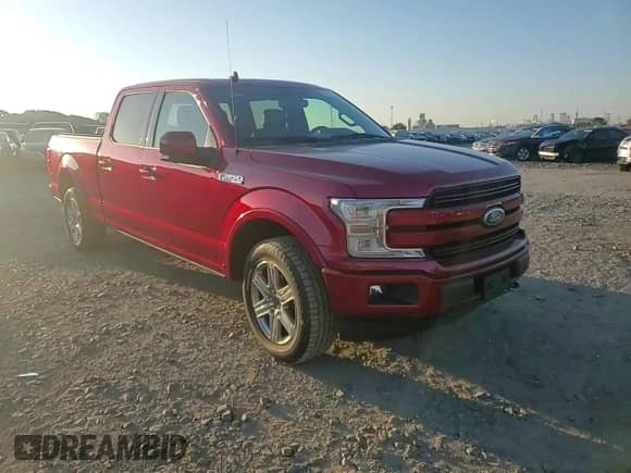 2019 Ford F-150 Lariat with VIN 1FTFW1E4XKFD33509, listed as a Copart auction lot 81870435 with 37,401 mi miles and Salvage title. Bid and sale history available at DreamBid. Image 14.