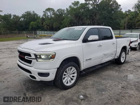 2020 Ram 1500 Laramie z VIN 1C6RREJT7LN160720, wystawiony jako Copart lot #70410455 z przebiegiem 55 863 mil mil oraz Nie do naprawy • Non repairable. Historia ofert i sprzedaży dostępna na DreamBid. Obrazek 1.