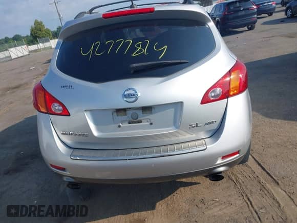 2009 Nissan Murano SL z VIN JN8AZ18W29W204600, wystawiony jako IAAI lot #42777814 z przebiegiem 192 633 mil mil oraz . Historia ofert i sprzedaży dostępna na DreamBid. Obrazek 17.