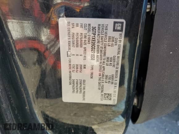 2012 GMC Sierra 1500 Denali with VIN 3GTP1XE26CG271658, listed as a Copart auction lot 85223514 with 221,169 mi miles and Clean title. Bid and sale history available at DreamBid. Image 12.