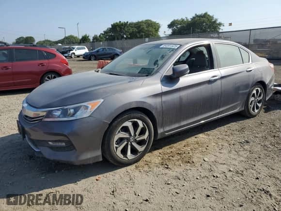 2016 Honda Accord EX-L with VIN 1HGCR2F87GA013846, listed as a Copart auction lot 64591525 with 58,218 mi miles and Salvage title. Bid and sale history available at DreamBid. Image 1.