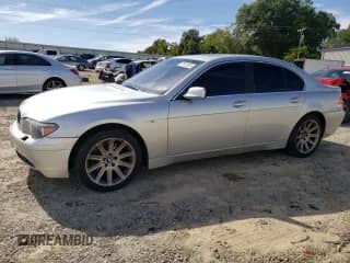 2003 BMW 7 Series 745i with VIN WBAGL63473DP68267, listed as a Copart auction lot 69923064 with 100,468 mi miles and Salvage title. Bid and sale history available at DreamBid. Image 1.