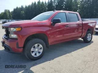 2020 Chevrolet Silverado 1500 Custom z VIN 1GCPYBEH0LZ306519, wystawiony jako Copart lot #62261365 z przebiegiem 120 160 mil mil oraz Szkoda całkowita • Salvage title. Historia ofert i sprzedaży dostępna na DreamBid. Obrazek 1.