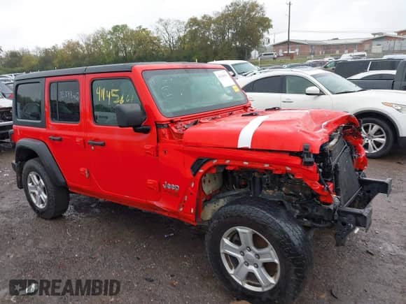 2021 Jeep Wrangler Unlimited Sport with VIN 1C4HJXKN5MW602803, listed as a IAAI auction lot 43550507 with 85,899 mi miles and . Bid and sale history available at DreamBid. Image 14.