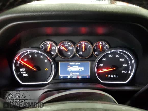 2020 Chevrolet Silverado 1500 RST z VIN 1GCRYEEK1LZ257675, wystawiony jako Copart lot #66754924 z przebiegiem 114 282 mil mil oraz Szkoda całkowita • Salvage title. Historia ofert i sprzedaży dostępna na DreamBid. Obrazek 9.