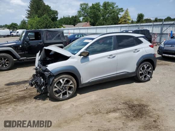 2022 Hyundai Kona Limited z VIN KM8K5CA36NU928041, wystawiony jako Copart lot #66155925 z przebiegiem 16 560 mil mil oraz Szkoda całkowita • Salvage title. Historia ofert i sprzedaży dostępna na DreamBid. Obrazek 1.