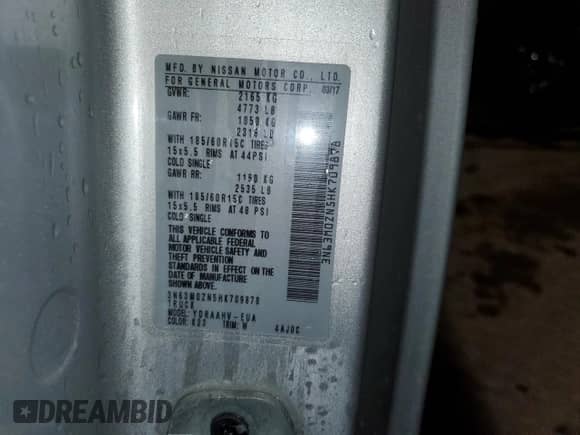 2017 Chevrolet City Express Cargo LT с VIN 3N63M0ZN5HK709878, выставлен на аукционе Copart как лот 86130934 с пробегом Не указан миль и Списание • Salvage title. История ставок и продаж доступна на DreamBid. Изображение 13.