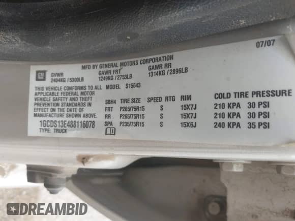 2008 Chevrolet Colorado 2LT с VIN 1GCDS13E488116078, выставлен на аукционе IAAI как лот 42056334 с пробегом 182 886 миль миль и . История ставок и продаж доступна на DreamBid. Изображение 9.