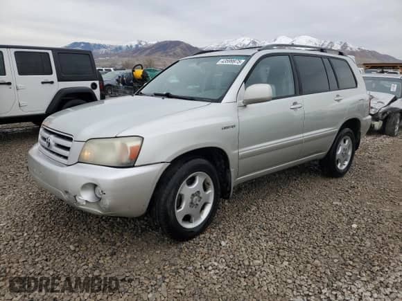 2004 Toyota Highlander z VIN JTEEP21A740013866, wystawiony jako Copart lot #43599975 z przebiegiem 153 819 mil mil oraz Szkoda całkowita • Salvage title. Historia ofert i sprzedaży dostępna na DreamBid. Obrazek 1.