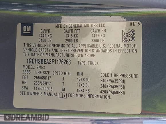 2015 Chevrolet Colorado 2WD LT с VIN 1GCHSBEA2F1176268, выставлен на аукционе IAAI как лот 43557628 с пробегом 128 701 миль миль и . История ставок и продаж доступна на DreamBid. Изображение 9.