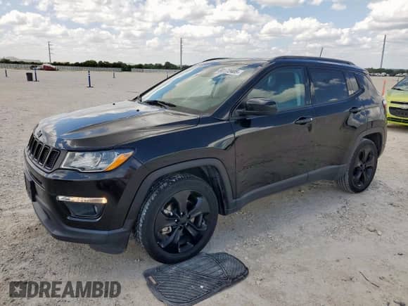 2021 Jeep Compass Altitude with VIN 3C4NJCBB8MT597636, listed as a Copart auction lot 60172405 with 59,334 mi miles and Clean title. Bid and sale history available at DreamBid. Image 1.