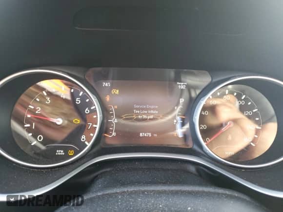 2021 Jeep Compass Limited with VIN 3C4NJDCB5MT572665, listed as a Copart auction lot 86987235 with 87,475 mi miles and Salvage title. Bid and sale history available at DreamBid. Image 9.