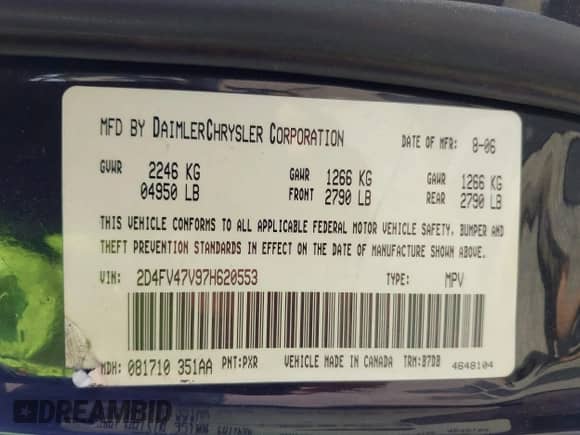 2007 Dodge Magnum with VIN 2D4FV47V97H620553, listed as a IAAI auction lot 42635418 with 161,138 mi miles and . Bid and sale history available at DreamBid. Image 9.