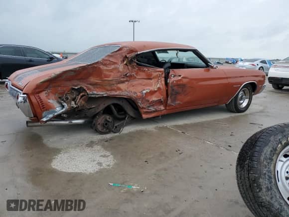 1971 Chevrolet Chevelle with VIN 136371R110177, listed as a Copart auction lot 54880235 with 39,709 mi miles and Salvage title. Bid and sale history available at DreamBid. Image 3.