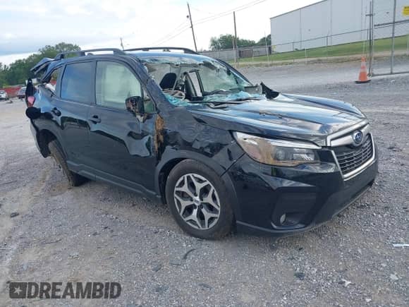 2021 Subaru Forester Premium with VIN JF2SKAJC9MH569973, listed as a IAAI auction lot 42895407 with 45,769 mi miles and . Bid and sale history available at DreamBid. Image 1.